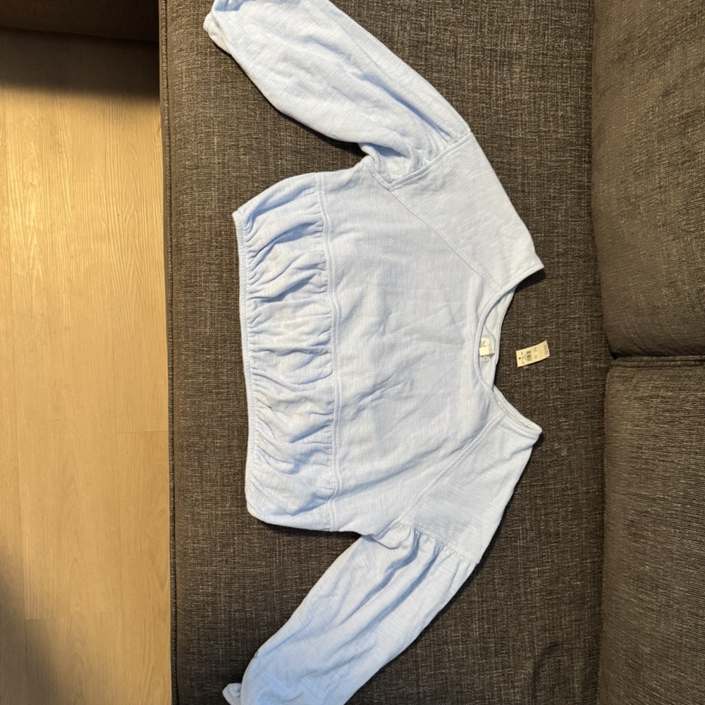 Aerie Light Blue Long Sleeve Top